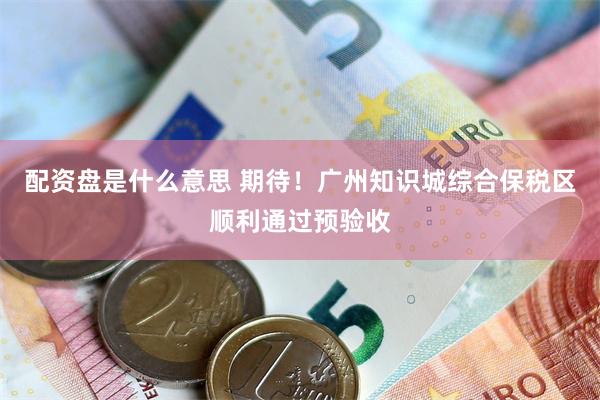 配资盘是什么意思 期待！广州知识城综合保税区顺利通过预验收