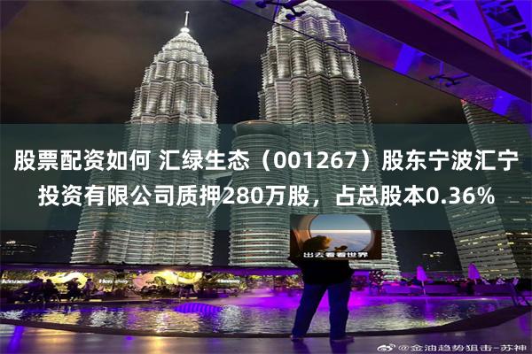 股票配资如何 汇绿生态(001267)股东宁波汇宁投资有限公司质押280万股,占总股本0.36%