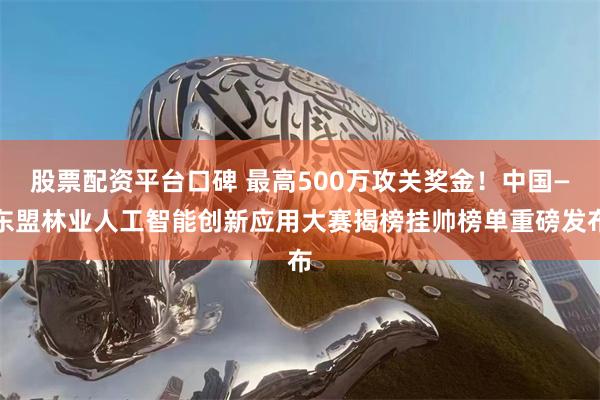 股票配资平台口碑 最高500万攻关奖金！中国—东盟林业人工智能创新应用大赛揭榜挂帅榜单重磅发布