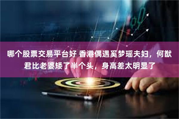 哪个股票交易平台好 香港偶遇奚梦瑶夫妇，何猷君比老婆矮了半个头，身高差太明显了