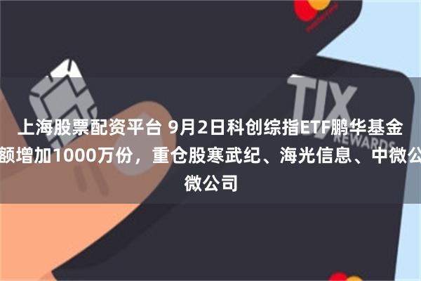 上海股票配资平台 9月2日科创综指ETF鹏华基金份额增加1000万份,重仓股寒武纪、海光信息、中微公司