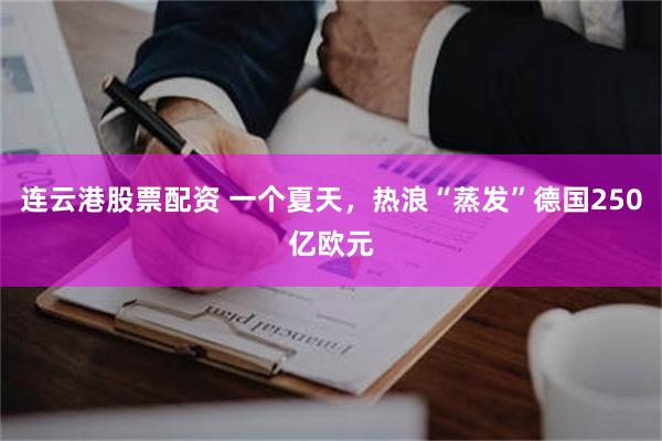 连云港股票配资 一个夏天,热浪“蒸发”德国250亿欧元