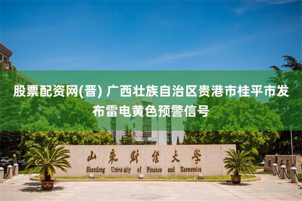 股票配资网(晋) 广西壮族自治区贵港市桂平市发布雷电黄色预警信号